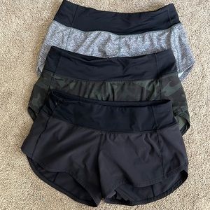 Speed Up Low-Rise Lined Short 2.5" Black, Grey, Camouflage